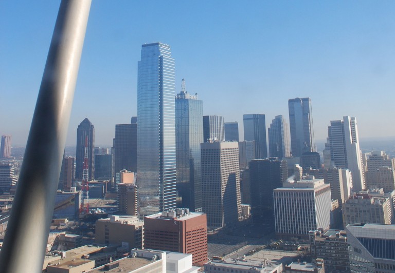 Downtown Dallas view from Reunion Tower